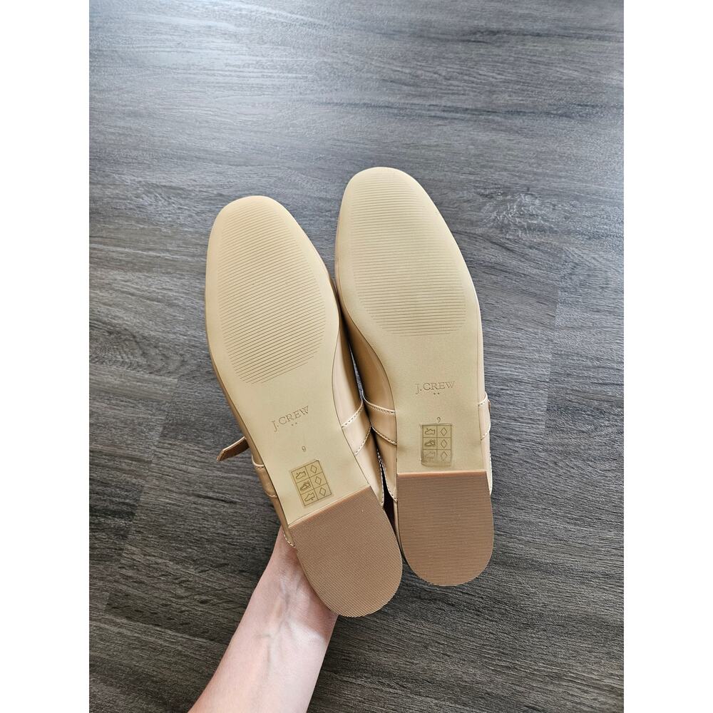 J. Crew Women's Nude Patent Mary Jane Mules Slip-On Flats NIB Size 9 - Picture 4 of 7